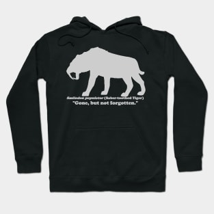 *Back Design/Front Pocket* Smilodon populator (Saber-toothed Tiger) Light T-Shirt Hoodie